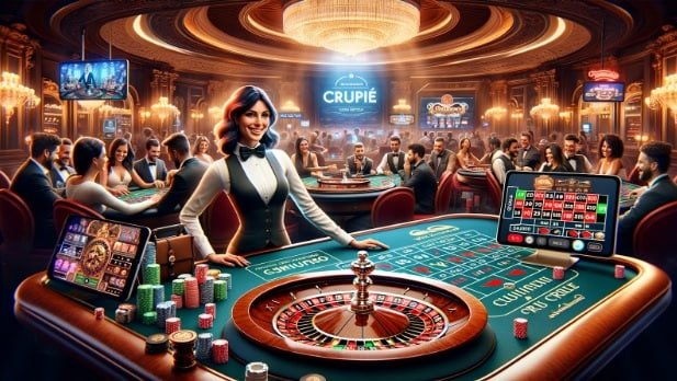 Antarmuka platform bitcoin casino menampilkan berbagai kategori permainan
